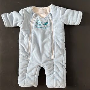 Baby Merlin’s magic sleep suit - blue Large
